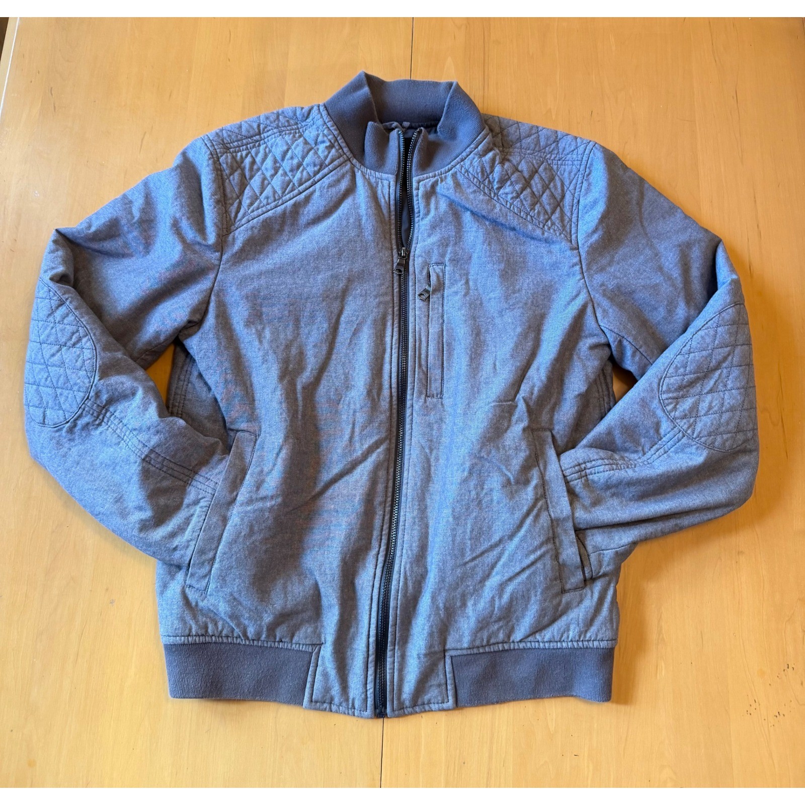Banana Republic Men's Gray Quilted Bomber Jacket Size S