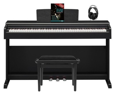 Großartiges Arius Digitalpiano Set mit 88 Tasten, Bank Kopfhörer & Noten Schwarz