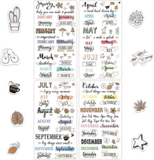 24 Sheets Monthly Planner Stickers Creative Journaling Stickers Aesthetic Calend