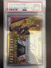 2019-20 Panini Prizm Fast Break Rookie Gold Nassir Little RC AUTO /10 PSA 10