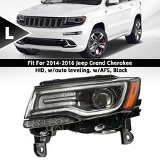 For 2014-2016 Jeep Grand Cherokee Hidxenon Headlight With Afs Black Driver Left For 2014-2016 Jeep Grand Cherokee Hidxenon Headlight With Afs Black Driver Left