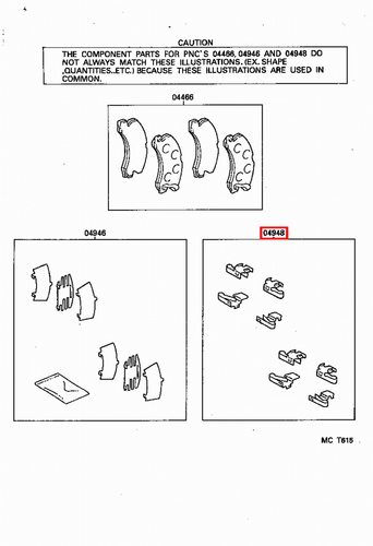 Genuine LandCruiser 105 80 79 Series HZJ FZJ HDJ FJ VDJ Rear Brake Disc Clip Set - Picture 10 of 20