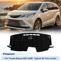 HUD Dash Cover FüR Toyota Sienna 2021-2026 Hybrid, Rutschfest, Black, 1X