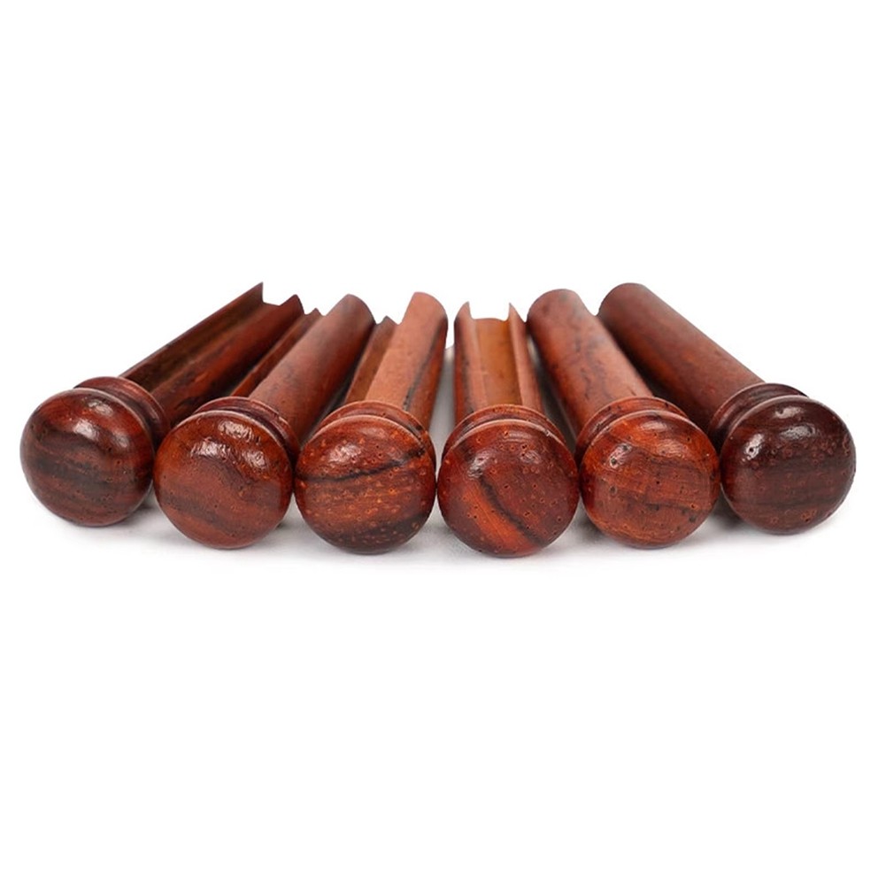 6 Chevilles de Chevalet de Guitare en Cocobolo pour des Performances Amélio3289