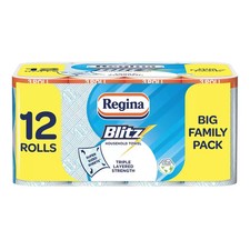 Regina Blitz Household Towel Pack of 4 x 3 Pack (70 Sheets)