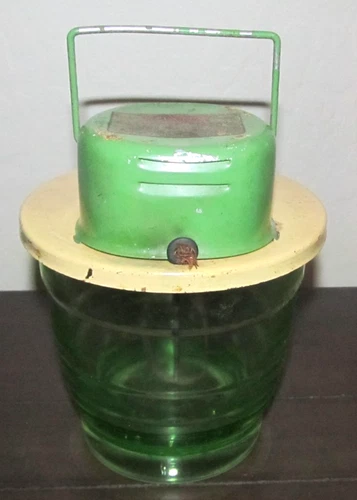 Naxon Electric Mixer Bowl Uranium Vaseline Glass 3 cup Measuring Depression