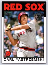 2021 Topps #86B-44 Carl Yastrzemski 1986 Topps Baseball 35th Anniversary Red Sox