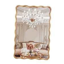 20 30 Inch Gold Ripple Rectangle Bathroom 30"L x 20"W Gold Rectangle Wavy
