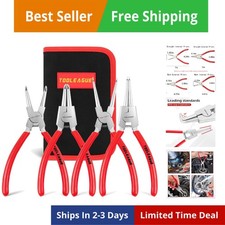 4 Pcs Snap Ring Pliers Set, Circlip Pliers, 7 inches Internal/External Heavy ...