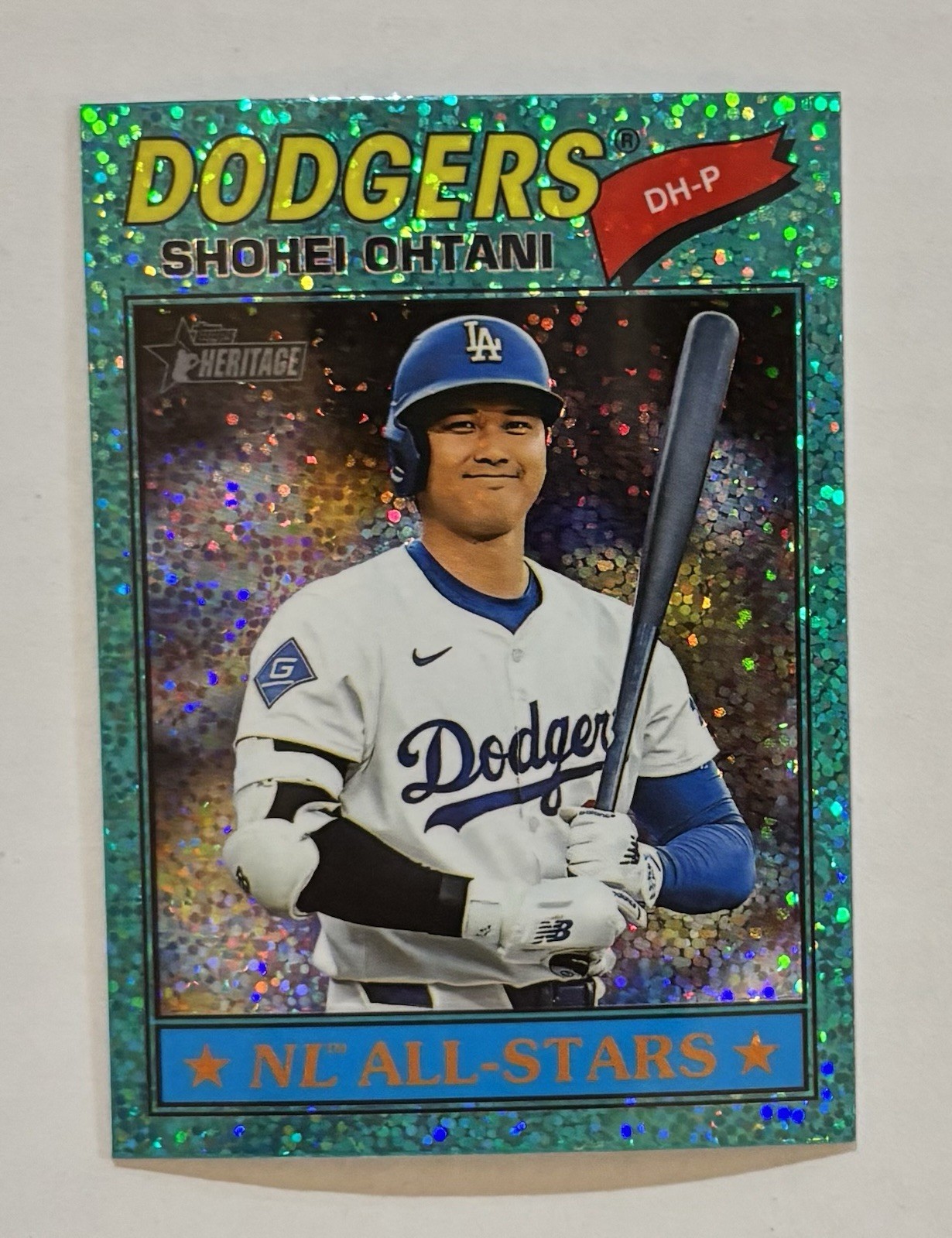 2026 Topps Heritage - Shohei Ohtani #290 Chrome Aqua Sparkle Refractor