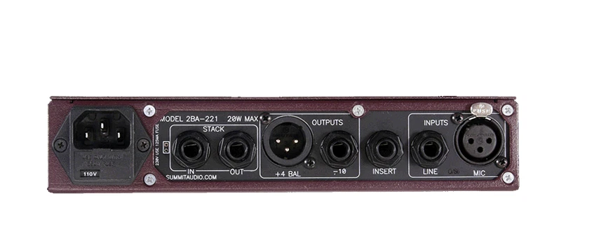 Préampli Micro/Ligne SUMMIT AUDIO INC 2BA-21 - Photo 2/2