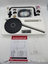 Sumerain Rain Shower System Matte Black with Hand Shower Retrofit Kit