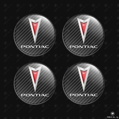 Pontiac Wheel Center Cap Decals 4pcs 3D Domed Resin Sticker Emblems