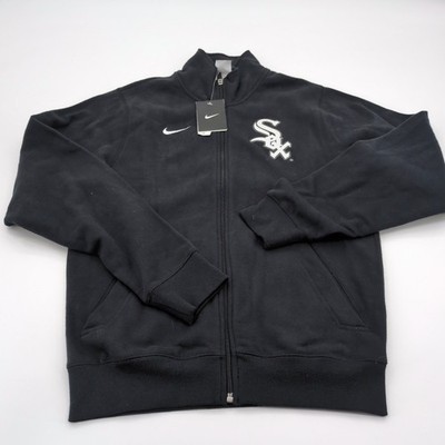 Nike Chicago White Sox Fleece Full-Zip Jacket Size XS Black MLB Outerwear Lined