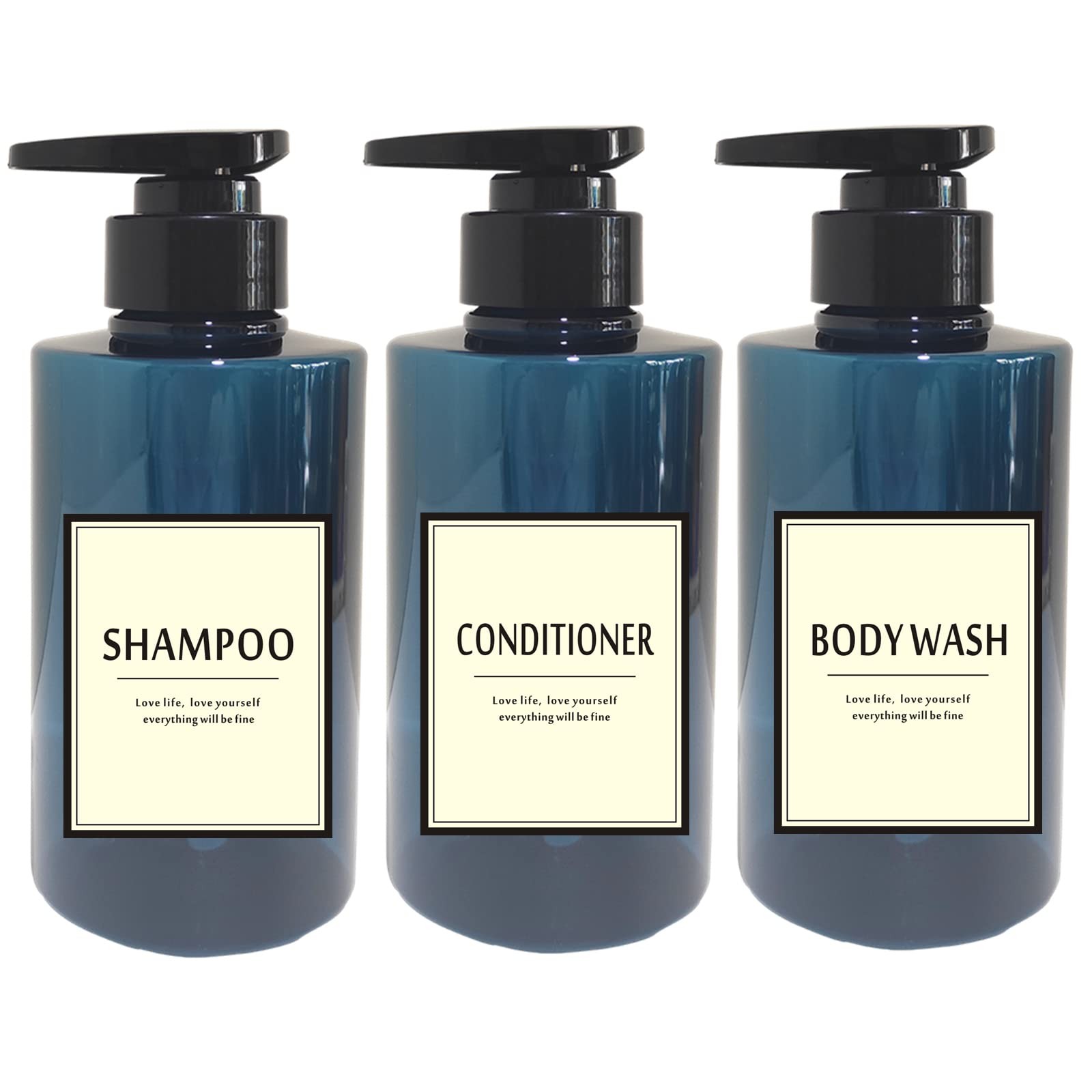300ml Travel Shampoo Bottles Refillable,Empty Pump Plastic D