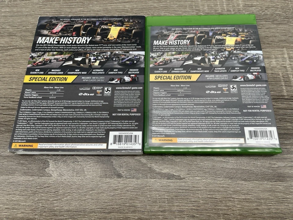 F1 2017: Special Edition (Microsoft Xbox One, 2017) Complete with Slipcover - Image 2 of 4