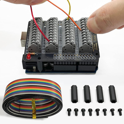 Uno Terminal Block Shield Kit, Compatible for Arduino Uno R3, Push-In Simple Spr