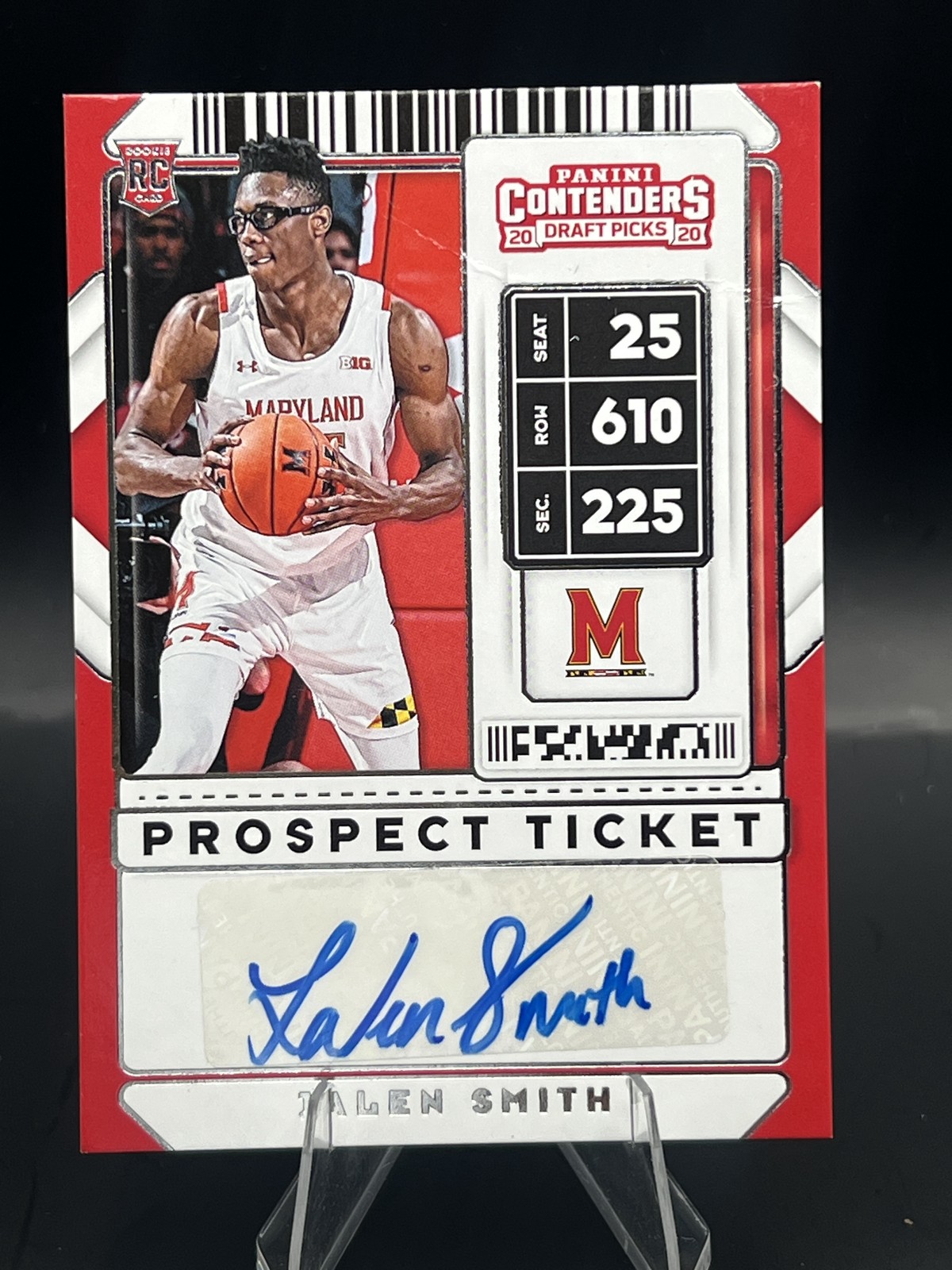2020 Panini Contenders Draft Picks #96b Jalen Smith Game Ticket Red