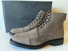 Allen Edmonds Briggs $495 Gray Suede Leather ...