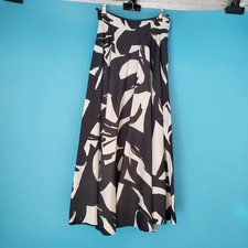 H&M Women's Size 2 Maxi Black & White A-Line Dress