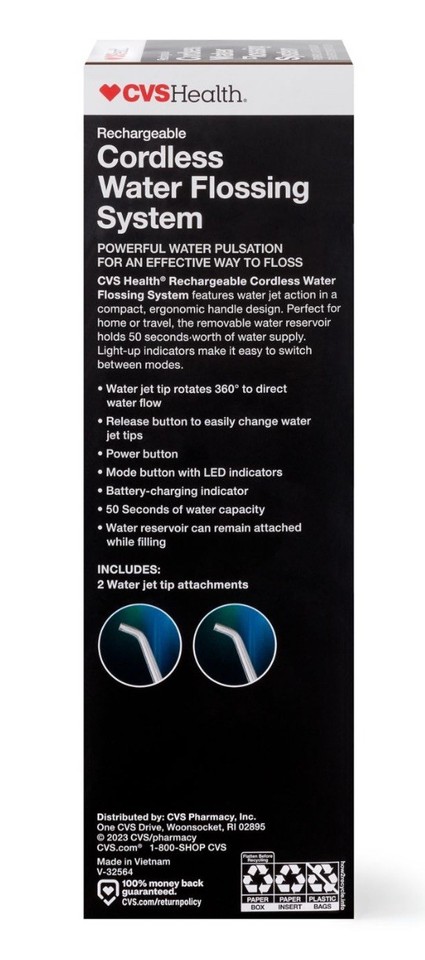 CVS Health Rechargeable Cordless Water Flossing System NEW | eBay