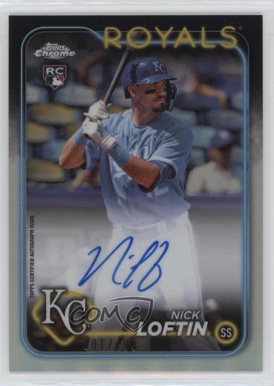 2024 Topps Chrome Rookie Auto Refractor 81/499 Nick Loftin #RA-NL Auto 09p1