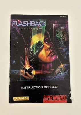 Flashback: The Quest for Identity (1992) - SNES Nintendo - NO GAME Manual ONLY