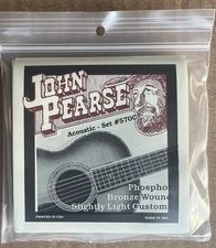 John Pearse 570C Acoustic Guitar Strings, Phosphor Bronze Wound