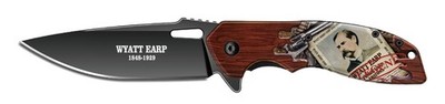 Wyatt Earp Collector's Edition Lawman Folding Pocket Knife - 8'' Total Length