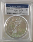 2017-(W) American Silver Eagle $1 Coin. First Strike MS70. CERT: 83201656. SPOTS