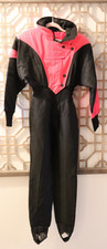 NILS Vintage HOT PINK One Piece Stirrup Stretch Pants Snow Ski Suit Stirrups XS