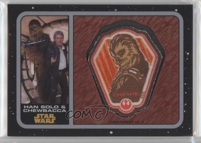 2016 Star Wars: The Force Awakens Chrome Shimmer Refractor Han Solo & Patch qf6