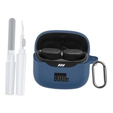 for JBL Tune Buds 2 Case Cover, Soft Silicone Protective Earbuds Dark Blue