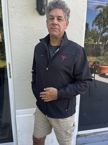 Tesla Motors Employee / Worker Black Full Zip Shell Jacket Coat Men’s Large L - Picture 15 of 17