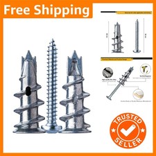 Zinc Alloy Screw Fixings, 20 Self-Drilling Anchors for Easy Wall Installations