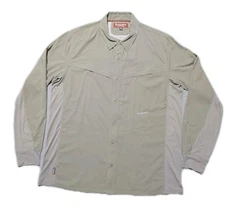 Simms Intruder BiComp Snap Front Fishing Shirt Men’s XL Tan Vented UPF