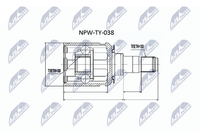 Gelenksatz Antriebswelle NTY NPW-TY-038 FüR Lexus UZJ100 Toyota Land Cruiser 100