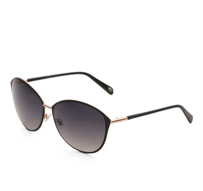 Fossil Women s 62mm Butterfly Frame Style Sunglasses, Black Rose Hold