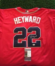 JASON HEYWARD ATLANTA BRAVES SIGNED Red Jersey JSA/COA K56839