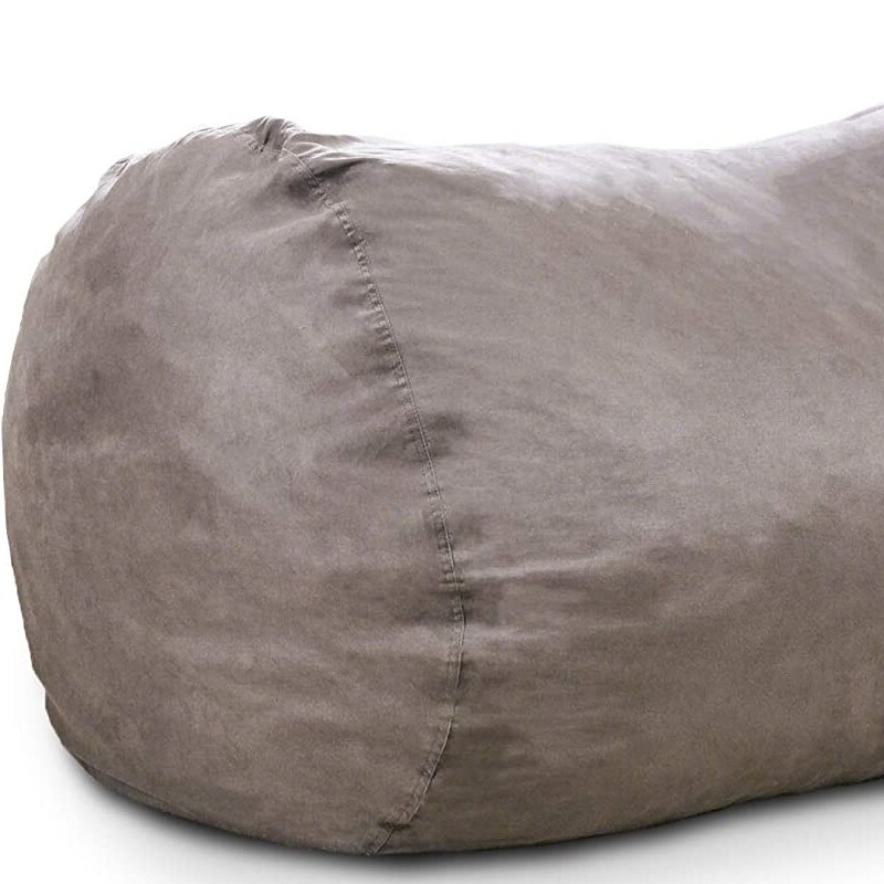 Large Bean Bag Chair Lounger Sofa Futon Gray Faux Suede Microfiber 7