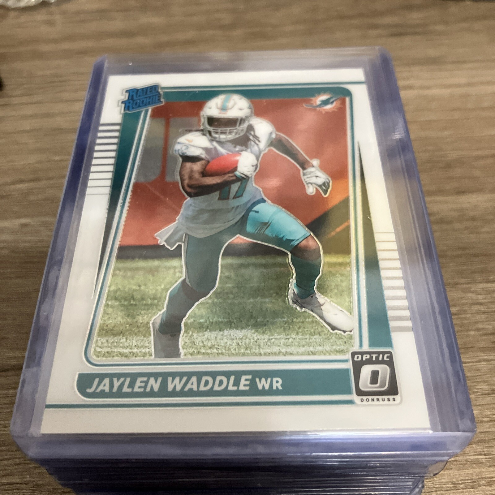 Jaylen Waddle Rated Rookie RC 2021 Donruss Optic #208 Dolphins