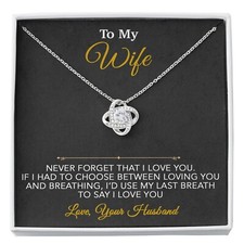 To My Wife Necklace, Wife Gift from Husband, Wife Birthday Gift, Christmas Gift