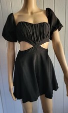 RANAWAY Cutout Black Lined Zip Mini Dress size XS