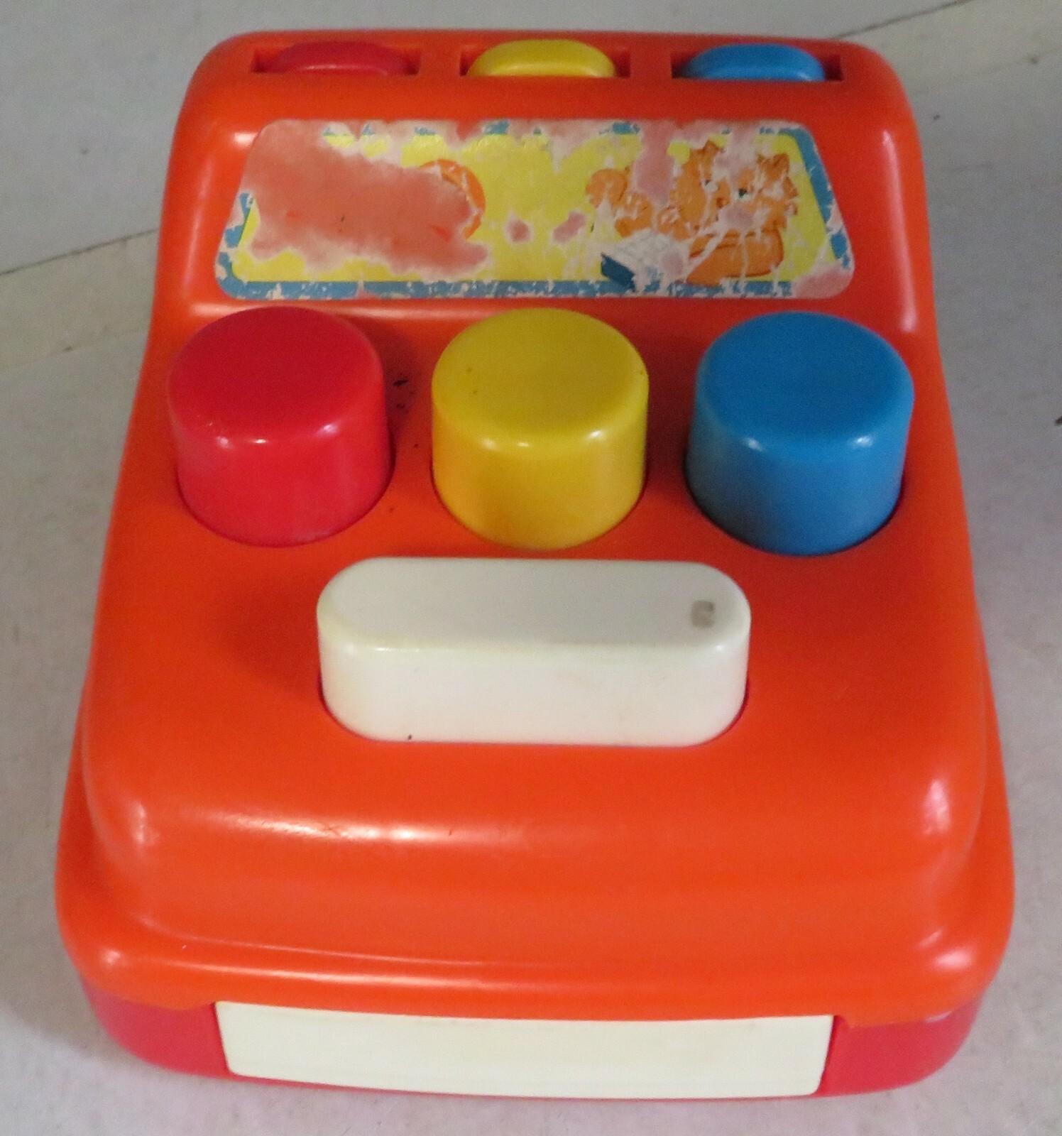 как выглядит VINTAGE 1980 TOMY CORP. RING A DINGY CASH REGISTER Used Toy Works Great Kid Play фото