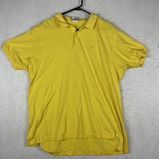 Vtg Nike Polo L Yellow Swoosh White Tag Golf 90s Y2K Men  s Size XL