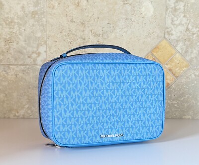 MICHAEL KORS ジッパー付きケース MICHAEL KORS JET SET TRAVEL LARGE HANGING TOILETRY CASE MK BLUE