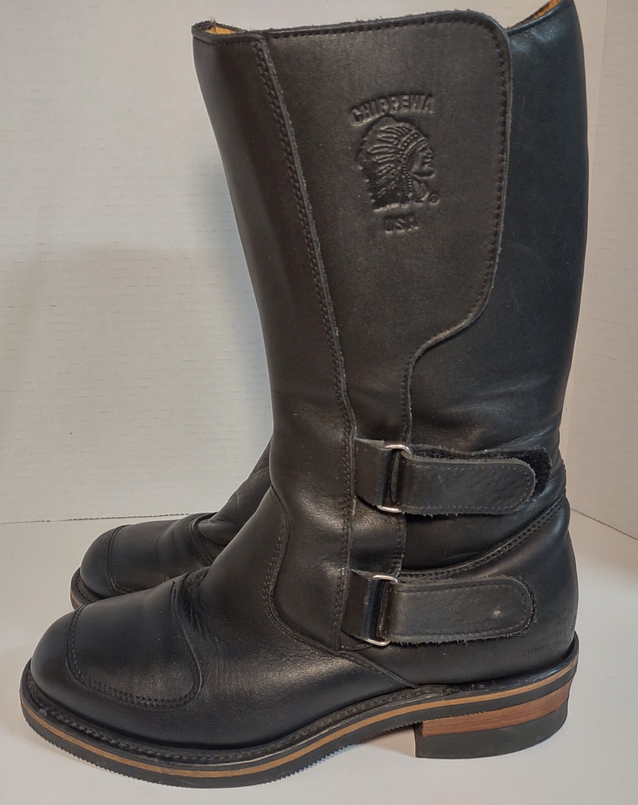 Chippewa Rally Odessa 27862 Black Leather Men’s Size 8.5 D Motorcycle