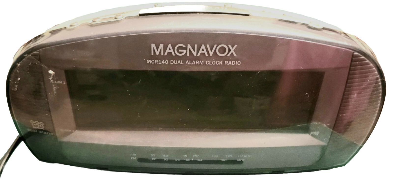 Alarm Clock Dual Alarm AM/FM Radio Magnavox Big Display Model MCR140/17 Works!-image
