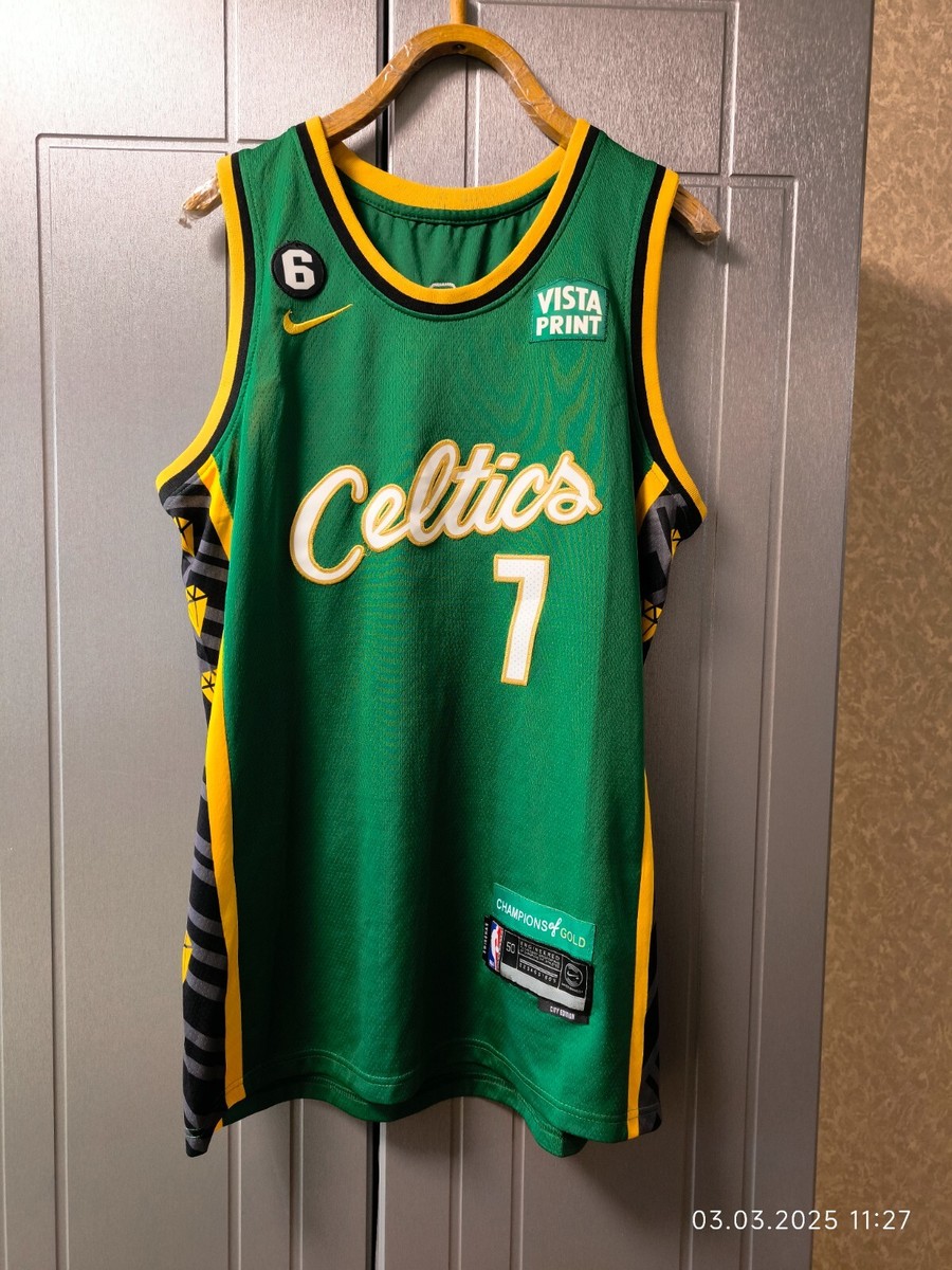 CELTICS BROWN #7 ジャージ Nike Jaylen Brown #7 Boston Celtics NBA City Edition Jersey