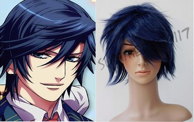 Tokiya Ichinose Short Dark Blue COSPLAY Wig 92100 Uta no Prince
